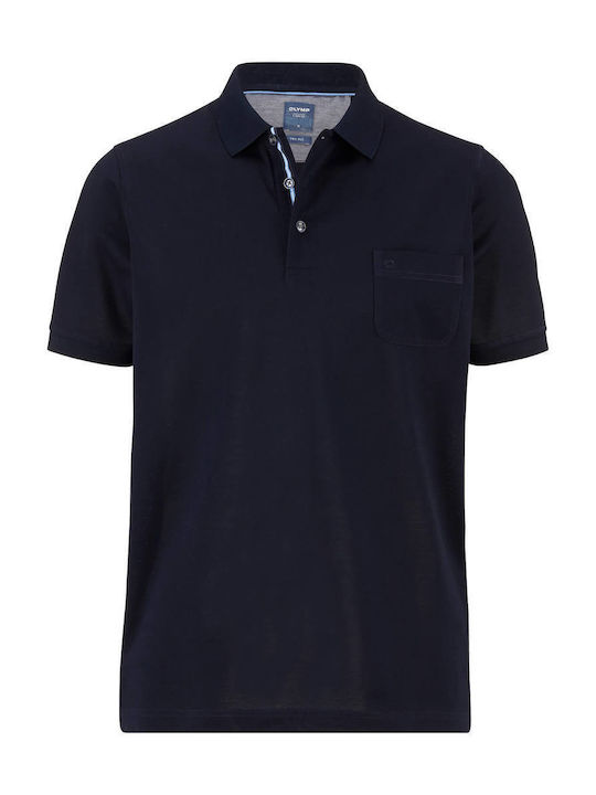 Olymp Herren Kurzarmshirt Polo Dark Blue