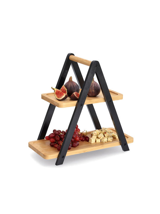 Zeller Ξύλινη Εταζέρα 2 Ορόφων Μπεζ Ø34xY32cm Π34xΜ17.2xΥ32cm Zeller Ξύλινη Εταζέρα 2 Ορόφων Μπεζ Ø34xY32cm Π34xΜ17.2xΥ32cm