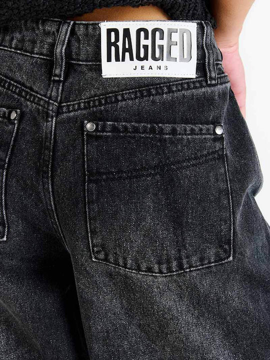 Damenjeans Schlaghose in Entspannter Passform Charcoal