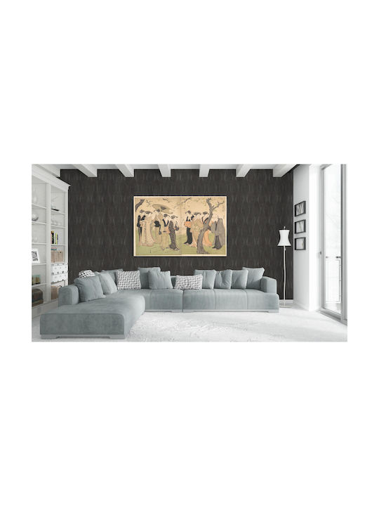 Group Six Geisha Under Cherry Πίνακας σε Καμβά 170x115cm