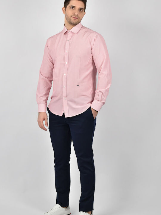 GioS Designs Men's Shirt Long Sleeve Cotton Pink