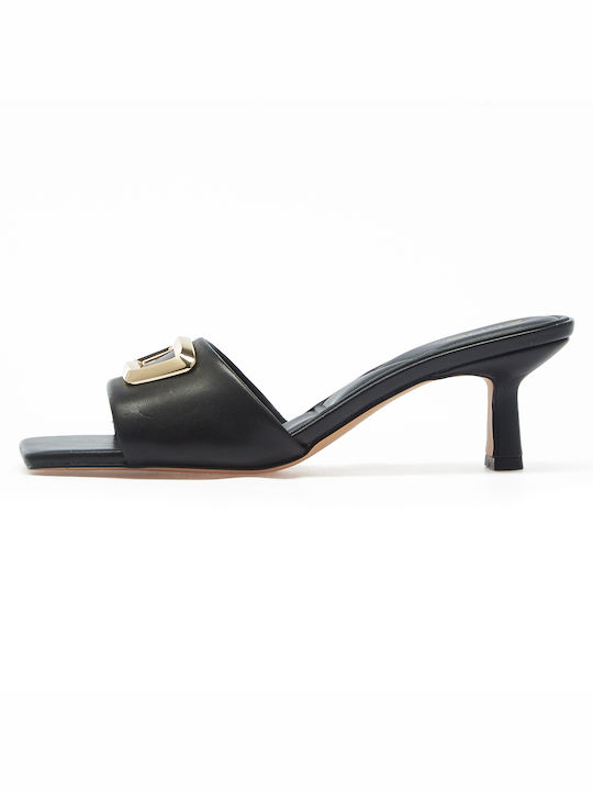 Aldo Heel Mules Black