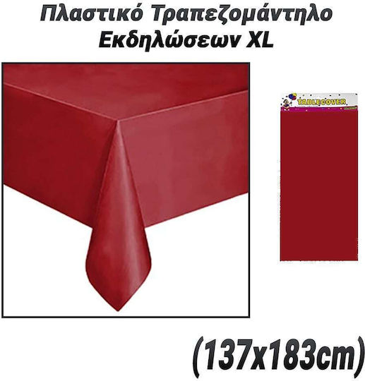 Party-Tischdecke Kunststoff 183x137cm Rot 0424.153