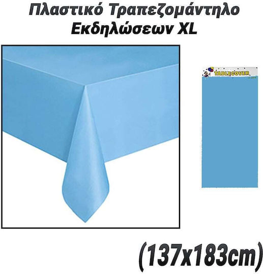 Party Tablecover Plastic 183x137cm Light Blue 0424.123