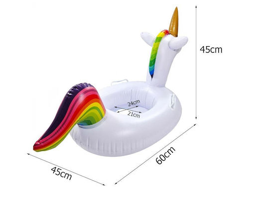 Kids' Swim Ring Unicorn with Diameter 60cm. White