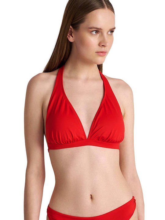 Blu4u Padded Triangle Bikini Top RED