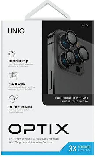 Uniq Optix Προστασία Κάμερας Tempered Glass Μαύρο για το iPhone 14 Pro / 14 Pro Max