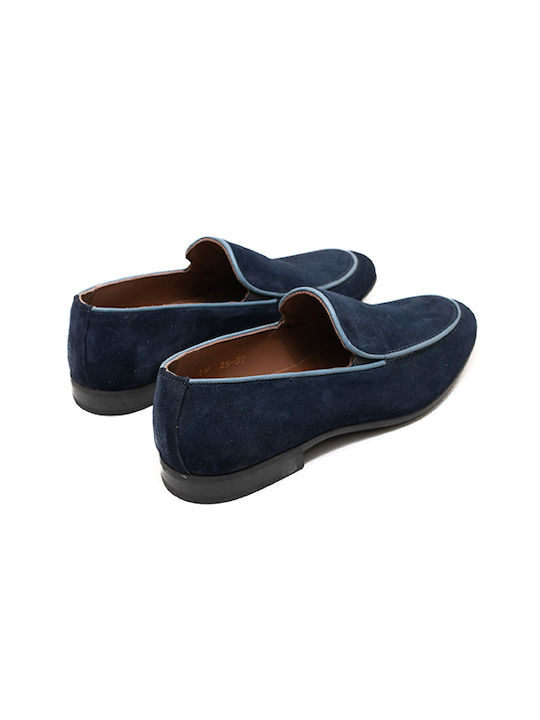 Men's Suede Moccasins Blue