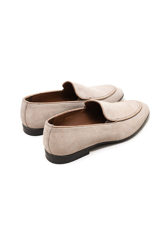 Men's Suede Moccasins Beige
