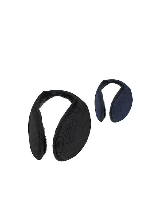 Corduroy Solid Color Earmuffs with Fur Lining (OneSize) ONE SIZE