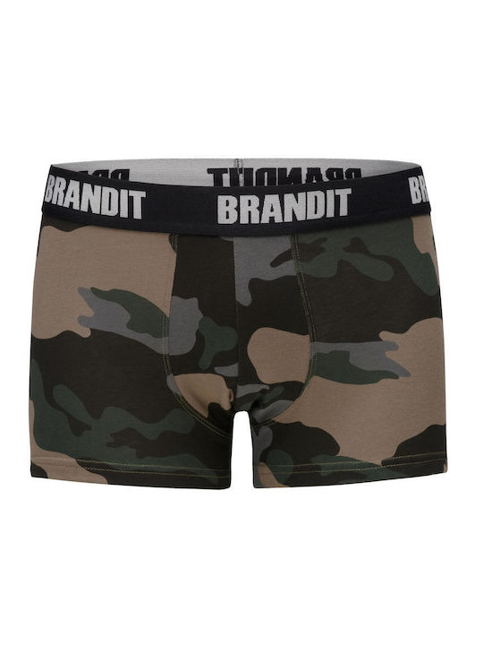 Brandit Herren Boxershorts Woodland/darkcamo 1Packung