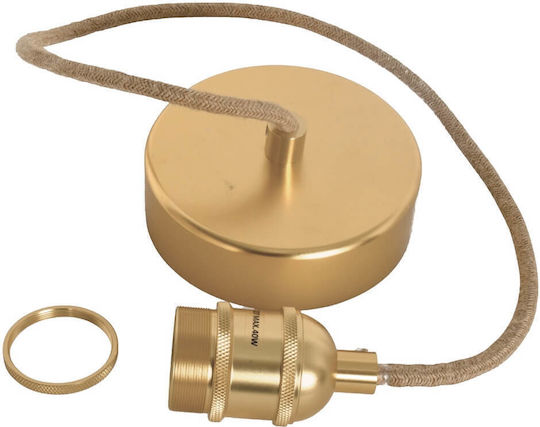 Selected by Pragmatic Hängelampe Gold mit Fassung E27 110cm.
