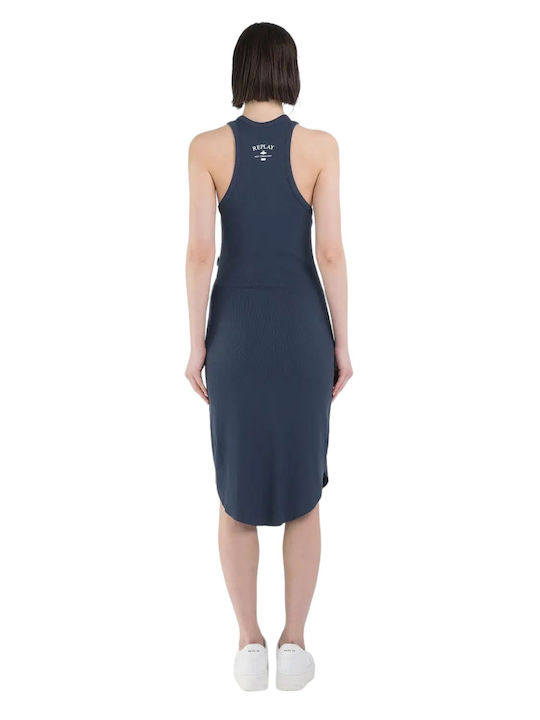 Replay Midi Dress Blue