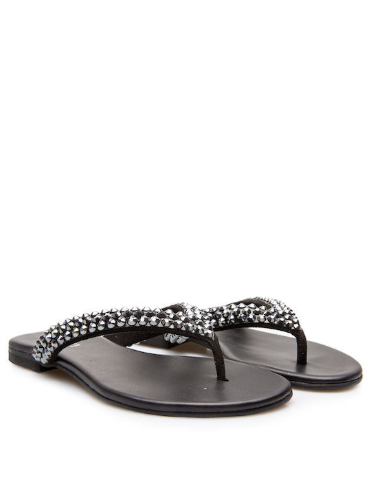 Labrini Damen Flache Sandalen in Schwarz Farbe