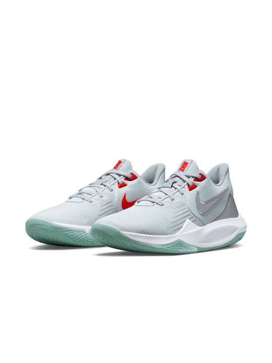 Nike Precision 5 Low Basketball Shoes Gray