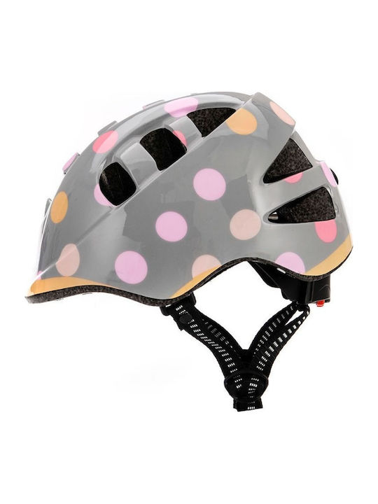Meteor Dots Kids Bike Mountain Helmet Gray