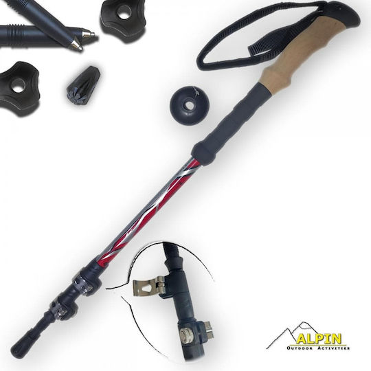 Alpin Trailhunter Ii Телескопични Трекинг бастуни Алуминиеви 2 броя Черен