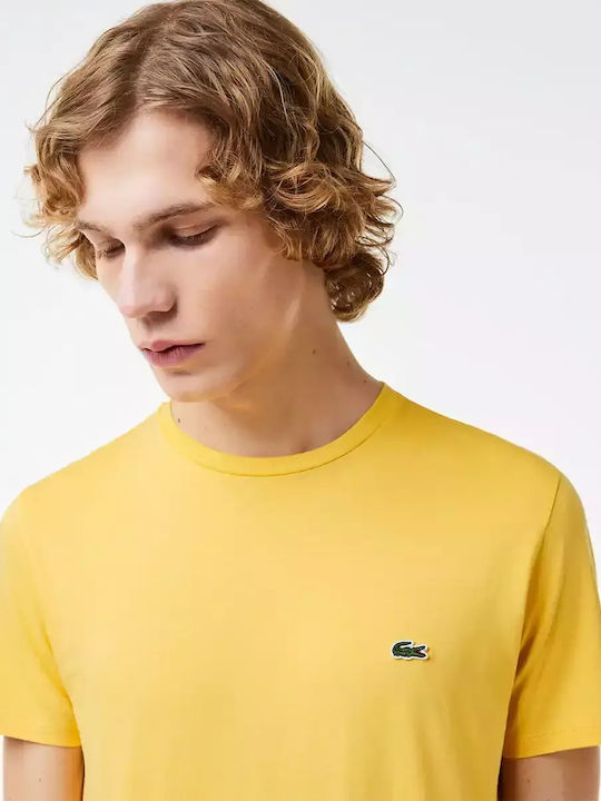 Lacoste Ανδρικό T-shirt Κοντομάνικο Κίτρινο
