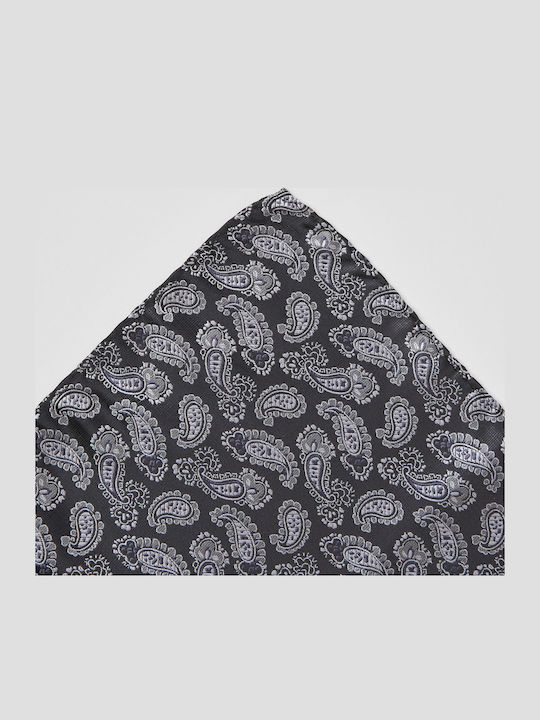 Black Paisley Microfiber Pocket Square Aristoteli Bitsiani