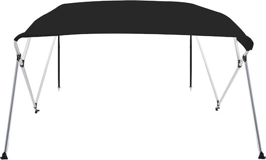 vidaXL Tenta Barca Aluminiu M243xL250xH131cm Negru Culoare