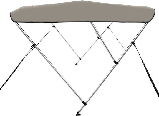 vidaXL Aluminium Boat Canopy L182xW184xH136cm Gray