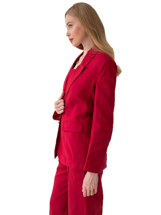 Mind Matter Women's Blazer Red