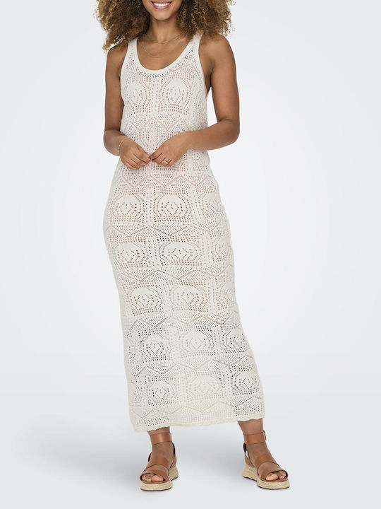 Only Life Midi Dress Eggnog Ecru