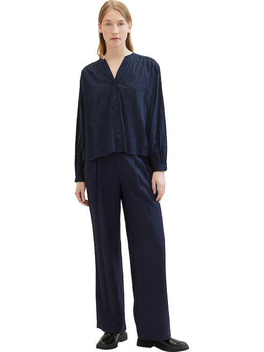 Women's Long Sleeve Shirt Navy Blue