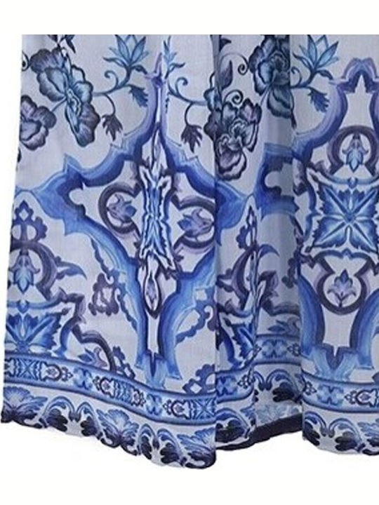 Ble Resort Collection Γυναικεία Παντελόνα Παραλίας Μπλε/λευκο/μωβ