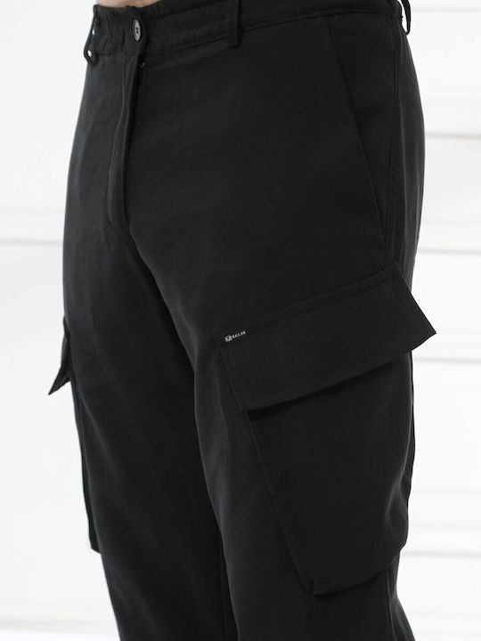 Παντελόνι Cargo σε Loose Εφαρμογή Black