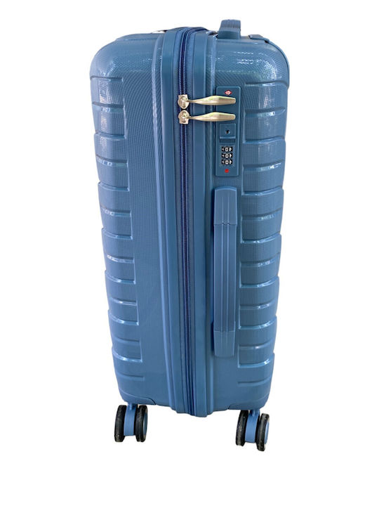 Ormi Esh-8013 Hard Polypropylene Suitcase Height 55cm Blue 55x40x22cm