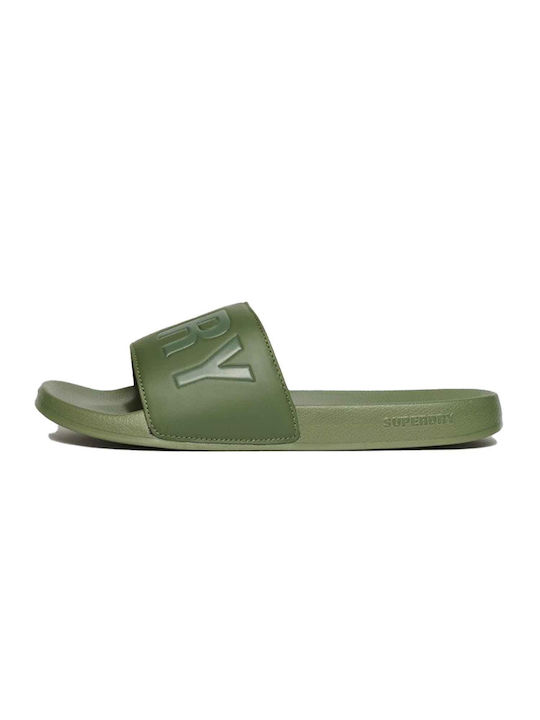 Superdry Ανδρικά Slides Πράσινα