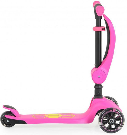 Byox Kids Scooter Foldable Lamborghini 3-Wheel with Seat Pink