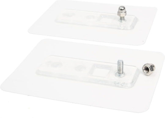 Home Use Ecke An der Wand montiert Badezimmerregal Metallisch 28x5.5x21cm Silber
