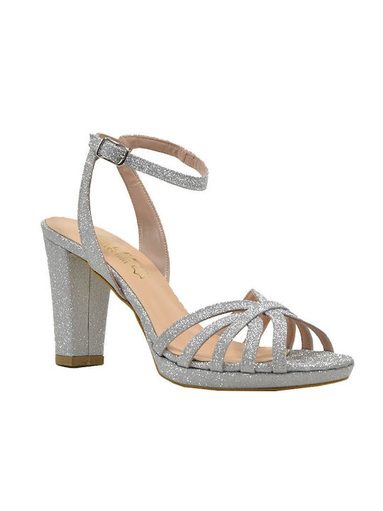 Ellen Damen Sandalen in Silber Farbe