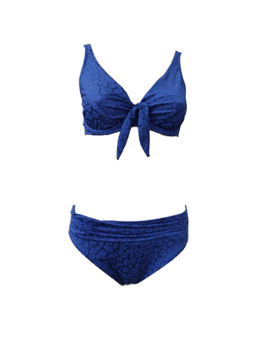 Crool Underwire Bikini Set Bra & Slip Bottom Blue