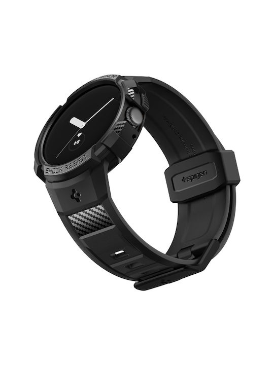 Spigen Rugged Armor Pro Carcasă de Silicon în culoarea Negru pentru Google Pixel Watch/Watch 2 Spigen Rugged Armor Pro Carcasă de Silicon în culoarea Negru pentru Google Pixel Watch/Watch 2