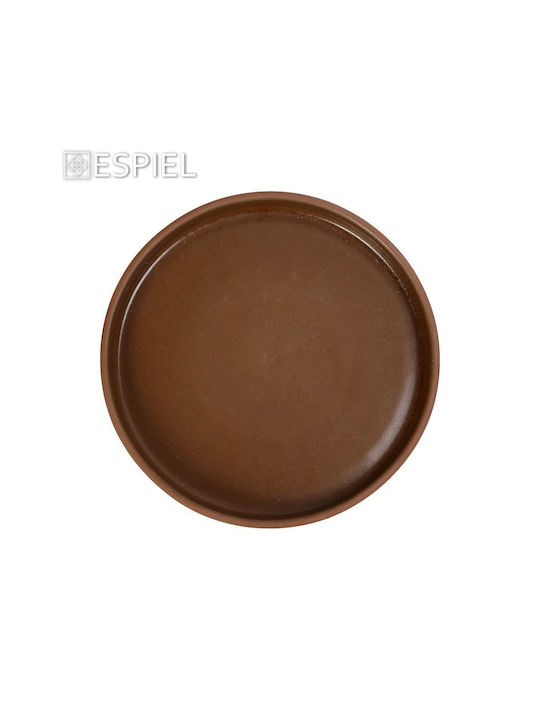 Espiel Serving Bowl Round Ceramic Beige with Diameter 21.5cm