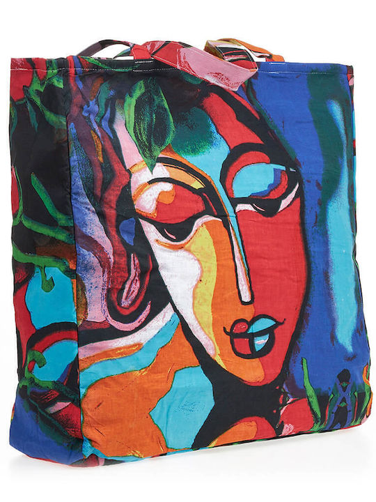 Verde Women's Beach Bag 14-0290 Cotton Multicolor Verde Women's Beach Bag 14-0290 Cotton Multicolor