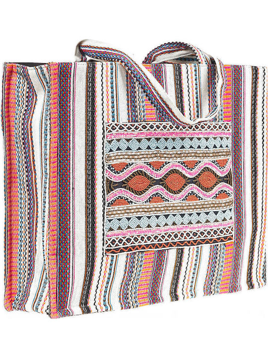 Verde Women's Beach Bag 14-0274 Multicolored Cotton Verde Women's Beach Bag 14-0274 Multicolored Cotton