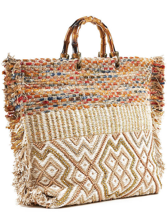 Verde Women's Beach Bag 14-0257 Cotton Multicolored