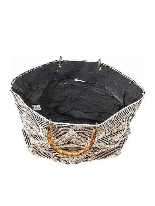 Verde Damen Strandtasche 14-0262 Baumwolle Schwarz