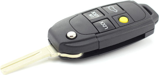 CarGuard Carcasă cheie auto cu lamă cu 4 butoane pentru Volvo