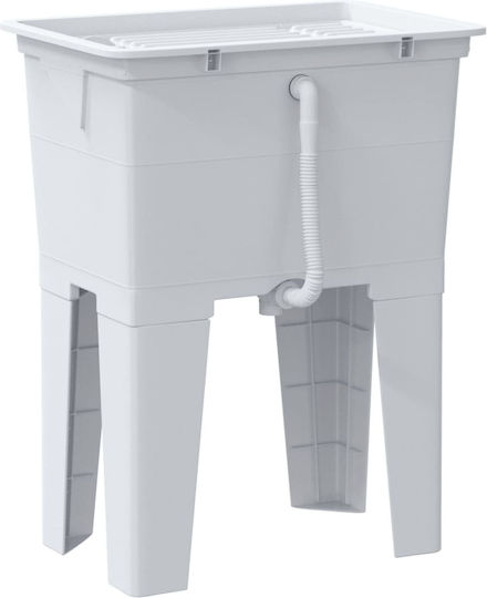 vidaXL Επικαθήμενος Νιπτήρας Πορσελάνης 59x41cm Λευκός