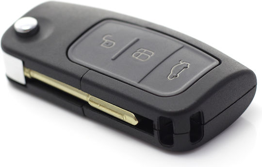 CarGuard Carcasă cheie auto cu lamă cu 3 butoane pentru Ford