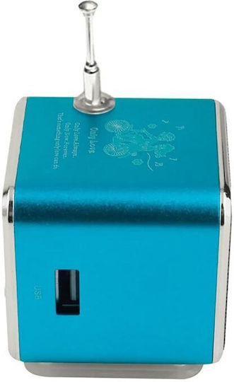 Bluetooth Speaker 3W with Radio and Battery Life up to 10 hours Blue AT06211