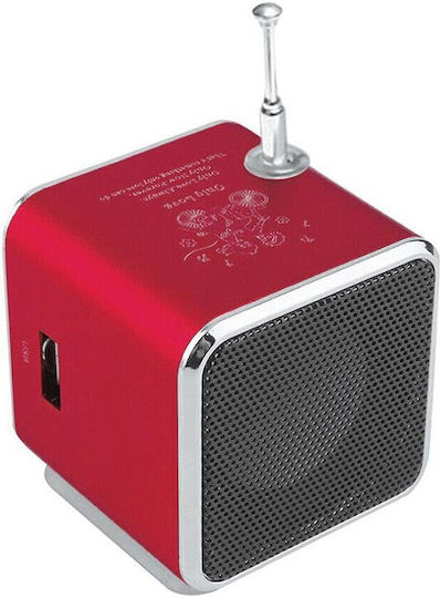 Ηχείο Bluetooth 3W με Ραδιόφωνο και Διάρκεια Μπαταρίας έως 10 ώρες Κόκκινο AT06211_CZE