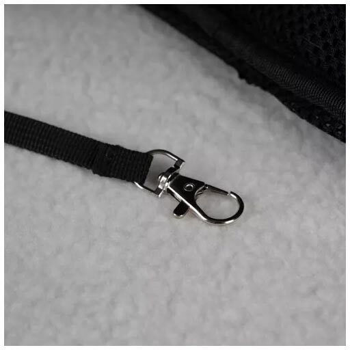 Purlov Pet Carrier Bag Black with Air Vents Extra Pockets 35x41.5x28 Cm Purlov