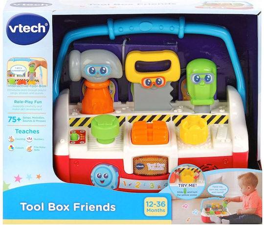 Vtech Βρεφικό Παιχνίδι Box Friends από Ξύλο με Μουσική για 12+ Μηνών