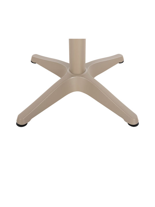 Alexa Outdoor Dinner Table with Polywood Surface and Aluminum Frame Natural 60x60x73cm